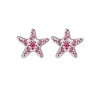 Elegante Oceanica Ispirato Floreale Resistente Materiali In Lega Orecchini Con Vivace Accessori Di Moda Per Le Donne Stelle Marine Orecchini Floreali, Taglia unica, come descritto