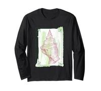 Elegante opera d'arte costiera con conchiglie nautiche Maglia a Manica