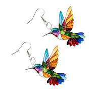 Elegante orecchino con ciondolo a forma di colibrì, comodo, con struttura acrilica, adatto per appuntamenti ed eventi casuali, gioielli con colibrì, One Size, come descritto, come descritto
