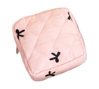 Elegante organizer per assorbenti igienici con fiocco, adatto da viaggio e pratico, organizer per prodotti femminili, borsa portatile per riporre tamponi, borsa alla moda per la cura personale