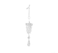 Elegante ornamento in acrilico a forma di pigna con aspetto per l'uso nella decorazione dell'albero di Natale o altre applicazioni di visualizzazione delle vacanze (trasparente)