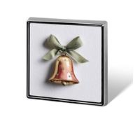 Elegante ornamento natalizio a forma di campana, unisex, spille e spille quadrate leggere, spilla da bavero, gioielli per abbigliamento, scialle e cappello