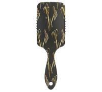 Elegante oro forbici nero spazzola massaggiatore, anti statico pettine, pettine donne