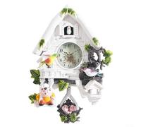 Elegante orologio a pendolo a cucù da parete, un elemento decorativo indispensabile per la casa (bianco)