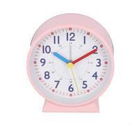 Elegante orologio al quarzo silenzioso con luce notturna per una visualizzazione del tempo senza sforzo (rosa)