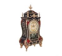 Elegante orologio analogico vintage con canzoni per montaggio a parete in salotto e ufficio (marrone+rosso)