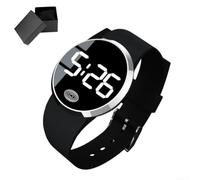 Elegante orologio digitale touchscreen con ampio schermo LED, disponibile in diversi colori. Adatto per sport all'aria aperta e occasioni di lavoro (argento bianco)