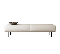 Elegante Panca Contenitore Imbottita per Ingresso e Camera da Letto - Panca da Pranzo Versatile con Gambe in Metallo, Perfetta per arredare Il Soggiorno e i Piedi del Letto (Bianca, 120x40x4