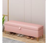 Elegante panca imbottita rosa per camera da letto, ingresso e soggiorno, in ecopelle, 150 x 40 x 40 cm, soluzione perfetta per i piedi del letto o del corridoio