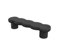 Elegante panca nera per camera da letto, ingresso e soggiorno, versatile in pelle, per riporre scarpe e vestiti, poggiapiedi lungo ottomano, decorazione moderna per la casa