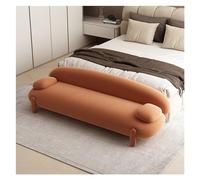 Elegante panca ottomana imbottita arancione - arredamento moderno per ingresso, sala da pranzo e soggiorno, struttura in legno, 180 x 55 x 60 cm, soluzione versatile per la decorazione della casa e