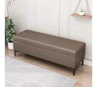 Elegante panca ottomana in pelle con scomparto nascosto, versatile per scarpe e poggiapiedi, ideale per ingresso, camera da letto, soggiorno, soluzione perfetta per sedere il letto