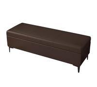 Elegante panca portaoggetti in pelle, 60 cm, con vano portaoggetti nascosto, seduta versatile per soggiorno e camera da letto (marrone)