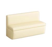 Elegante panca portaoggetti in pelle bianca con schienale, 180 cm, perfetta per camera da letto, ingresso, corridoio, fango, soluzione elegante e confortevole per l'arredamento della casa