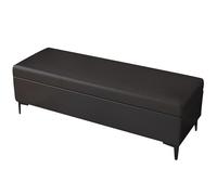 Elegante panca portaoggetti in pelle, multicolore, con contenitore nascosto, perfetta per salotto e camera da letto (nero, 60 cm)