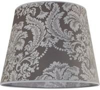 Elegante Paralume Argento Stoffa Barocco Design Ø38cm per E27 Sospensione