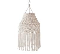 Elegante paralume in corda di cotone leggero intrecciato a mano macramè nappe paralume vintage da appendere per la camera da letto della cameretta dei bambini