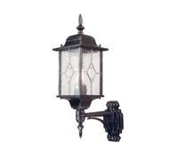 Elegante Parete Lanterna IN Nero Argento Antico IP43 E27 Esterno Luci Casa Hof