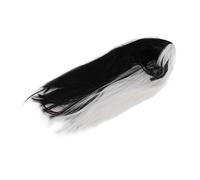 Elegante Parrucca Dritta Lunga per Donne - Parrucca Sintetica Alla Moda Bianca Nera per Cosplay e Halloween - Look Naturale, Fascia Elastica, Fibra Ad Alta Temperatura