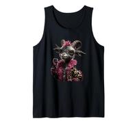 Elegante Pecora Ritratto Moda Fattoria Animale Agnello Rosa Rotondo Canotta