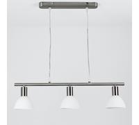 Elegante Pendelleuchte 3x E14 IN Nichel Luce Sospensione Moderno Coperta Vetro