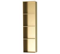 Elegante pensile in acciaio inox dorato per soggiorno, bagno, cucina, scaffali, perfetto per biblioteche, bar, spazi pubblici (dimensioni: 28 x 120 cm)