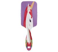 Elegante pettine con criniera rossa e viola, spazzola districante per capelli, spazzola per capelli antistatica, spazzola professionale per capelli