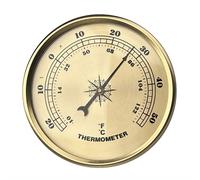 Elegante pezzo decorativo struttura in metallo orologio artigianale e termometro