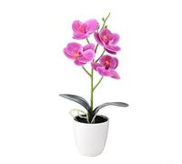 Elegante pianta artificiale di orchidea in vaso, per decorazione di casa e ufficio ed eventi speciali come feste e incontri (D)