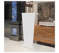 Elegante piedistallo in legno bianco per chiese, resistente, con fori per fil di ferro, perfetto per conversazioni e presentazioni in pubblico