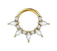 Elegante piercing per naso in cristallo per setto nasale, accessorio in acciaio inox per cartilagine dell'orecchio accessori per il corpo alla moda gioielli di moda giovanile, Grande, come descritto