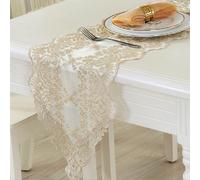 Elegante Pizzo Runner da Tavolo Ricamo Floreale Rustico Matrimonio Decorazione