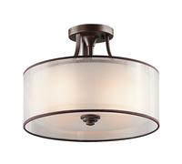 Elegante Plafoniera Canelado Bronzo Crema Ø38 Soggiorno Camera Letto Lampada