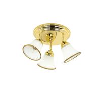 Elegante Plafoniera Grando On Oro E14 3-flammig Stile Liberty Faretto Corridoio