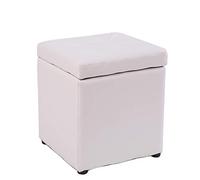 Elegante poggiapiedi quadrato imbottito con seduta in ecopelle, panca portaoggetti multifunzionale per scarpe, trucco, vanità, pianoforte, soluzione elegante per la decorazione della casa