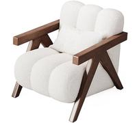 Elegante poltrona imbottita per soggiorno, camera da letto, ufficio e balcone, sedia elegante per migliorare l'arredamento e il comfort