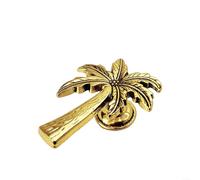 Elegante pomello per armadio a forma di palma da cocco per aggiornare vecchi armadi e comò in case o in affitto (oro antico)