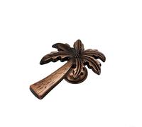 Elegante pomello per armadio a forma di palma da cocco per aggiornare vecchi armadi e comò in case o in affitto (rame rosso antico)