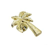 Elegante pomello per armadio a forma di palma da cocco per rinnovare vecchi armadi e comò in case o in affitto (oro)