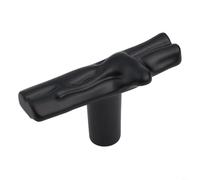 Elegante pomello retrò progettato come un ramo di albero, perfetto per interni moderni (nero, 76 mm)