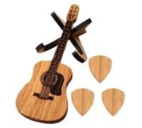 Elegante porta chitarra - Supporto per chitarra in legno d'acero, compatta per pickup | Contenitore unico per plettro fatto a mano per chitarristi e musicisti o amici, chitarristi, musicisti