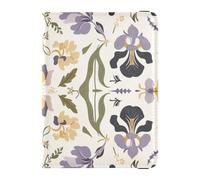 Elegante porta passaporto in pelle stile vintage con foglie e viti da viaggio, per passaporto, da uomo, impermeabile, eleganti iris viti e foglie in stile vintage, 1 size