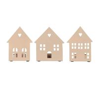 Elegante Porta Tealight per Accogliente Impressione 3er Set Facciata Casa