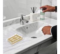 Elegante Porta Tovaglioli Acrilico Trasparente con Bordi Smerlati a Forma di U p