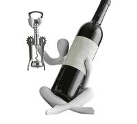 Elegante portabottiglie di vino, in resina, senza apribottiglie, autoportante, decorazione per cucina, bar, piano di lavoro e tavolo