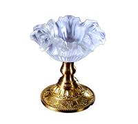 Elegante portacandele verde con fiore - Candeliere smaltato retrò con base in rame, elegante decorazione per la casa e accento da scrivania per un'atmosfera accogliente per gli appassionati di casa