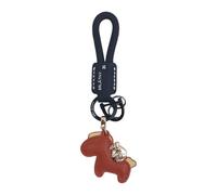 Elegante portachiavi in pelle colorato a forma di cavallo portachiavi elegante portachiavi per auto ciondolo accessori per uomini e donne portachiavi alla moda per uomini e donne, Pelle bovina nera