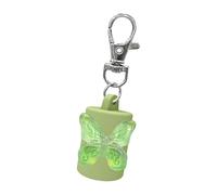 Elegante portachiavi trasparente a forma di farfalla e balsamo per le labbra, organizer portatile per cosmetici per uso quotidiano, elegante portachiavi trasparente a forma di farfalla, contenitore