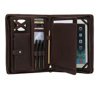 Elegante portadocumenti in vera pelle per tablet da 11", accessorio minimalista e di tendenza per uno stile di vita raffinato.