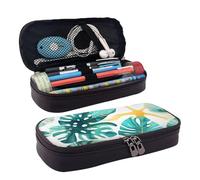 Elegante Portamatite Borsa Tropical Beach Plant Theme Print Borsa Matite Su Misura Astuccio Cartoleria Per Ragazzi, Insegnanti, Ufficio, 20X9X4Cm